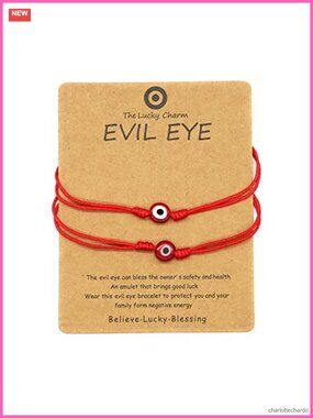 Handmade String Evil Eye Charm Bracelet Adjustable Lucky Protection Unisex